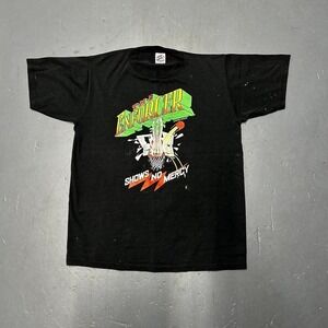 Vintage 90s basketball trash talk "the enforcer show no mercy" caricature tshirt